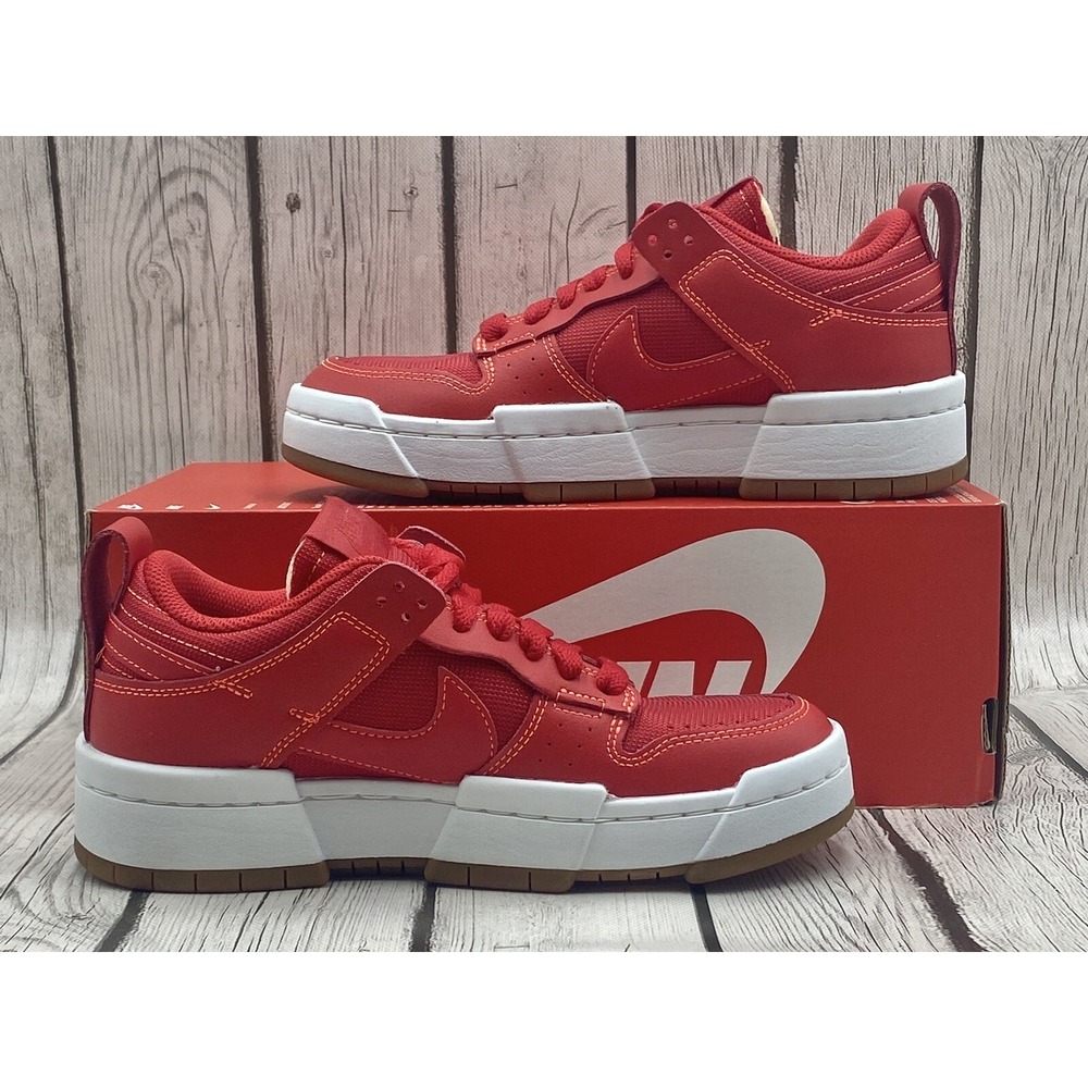 Nike Women's Dunk Low Disrupt Red Gum Size 6.5 CK6654‑600